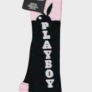PLAYBOY Bunny Vertical Logo Knee High Socks